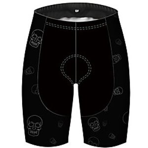 21Grams Men's Cycling Shorts Summer Spandex Polyester Bike Shorts Pants Padded Shorts / Chamois Ultraviolet Resistant Quick Dry Breathable Sports Sugar Skull Solid Color Skull Black Mountain Bike MTB miniinthebox