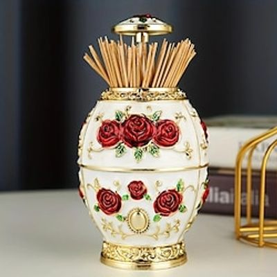 Retro Automatic Pop-up Toothpick Holder - Hard Acrylic Press-type Toothpick Container for Home, Kitchen, and Travel - Portable Toothpick Bucket with Novelty Dispenser - Kitchen Accessory and Supply Lightinthebox