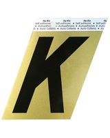 Hy-Ko 3-1/2 Inches Aluminum Adhesive Letter K