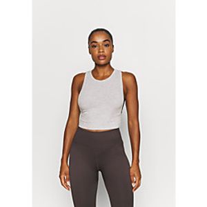 layering crop tank - top - grey marle Lightinthebox