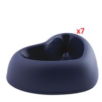 Georplast That's Amore Plastic Pet Bowl Medium - Navyblue (Pack of 7)