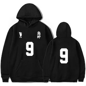Haikyuu Tobio Kageyama Hoodie Anime Cartoon Letter  Number Printing Harajuku Graphic Hoodie For Men's Women's Adults' Polyester / Cotton Blend miniinthebox