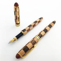 1PCS small square hand-made wood-inspired fountain pen fine rosewood and maple fountain pen