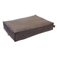 51DN Venice Box Pillow Fuzzy Dark Grey