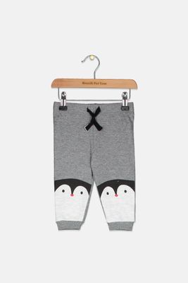 Toddler Boys Penguin Jogger Pants  Mid Pewter Heather