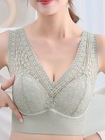 Seamless Wrapped Breast Tube Top Lace U-shaped Beautiful Back Latex Pad Fixed Coaster Gathered No Steel Ring Bra