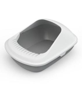 Pawsitiv Emma Classic Litter Tray With Anti-Splash Cradel MSP-B02 Grey