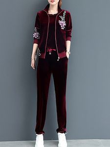 Gold velvet fashion three-piece suit