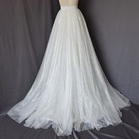 Beach A-Line Wedding Dresses Sweep  Brush Train Sparkle  Shine Separates Separates Tulle Bridal Skirts With Solid Color 2023 Bridal Gowns Lightinthebox - thumbnail