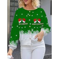 Women's Ugly Christmas Sweater Cardigan Sweater Jacket Crew Neck Ribbed Knit Polyester Button Knitted Print Fall Winter Short Outdoor Xmas Holiday Daily Stylish Casual Long Sleeve Letter Lightinthebox - thumbnail