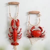 Wall decoration wall hanging Mediterranean style resin seafood model simulation lobster crab store decoration restaurant pendant ornaments Lightinthebox