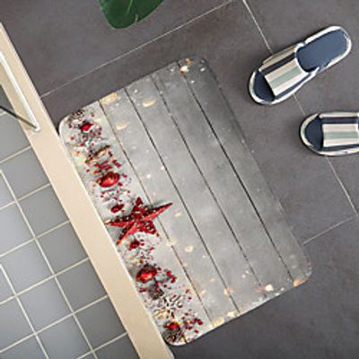 Christmas Santa Claus Holiday Party Christmas Tree Elk Snowflake Candle Gift Firepla Pattern Rug Door Mat Hallway Carpets Area Rugs for Bedroom Living Room Carpet Kitchen Bathroom Anti-Slip Floor Mats miniinthebox