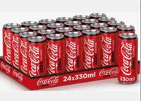 Coca Cola Zero Carbonated Soft Drink Can 330ml x 24