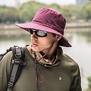 Adults' Sun Hat Bucket Hat Packable Quick Dry Breathable Spring Summer Polyester Hat for Fishing Camping  Hiking Lightinthebox