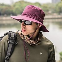 Adults' Sun Hat Bucket Hat Packable Quick Dry Breathable Spring Summer Polyester Hat for Fishing Camping  Hiking Lightinthebox - thumbnail