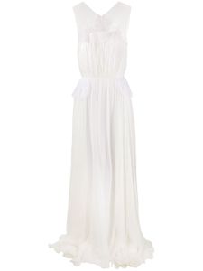 Maria Lucia Hohan Arabella lace-embellished silk gown - NEUTRALS