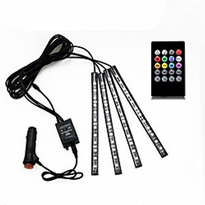 LED String Light 22cm String Lights 4x12 LEDs 5050 SMD 20-key Music Sound Controller 2pcs 1 set Multi Color Waterproof Decorative Suitable For Vehicles 12 V miniinthebox