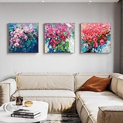 Original Hand painted Pink Roses Oil Painting on Canvas Large Impressionist Flowers Framed Canvas Wall Art Modern Textured Floral Oil Painting for Living Room Ready to Hang Lightinthebox Original Hand painted Pink Roses Oil Painting on Canvas Large Impressionist Flowers Framed Canvas Wall Art Modern Textured Floral Oil Painting for Living Room Ready to Hang Lightinthebox
