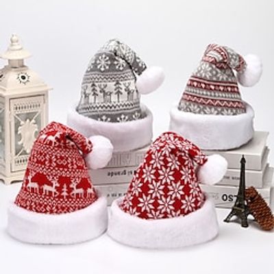 Christmas Hat Santa Hat Men's Women's Unisex Warm Fashion Christmas Christmas New Year Adults' Party Christmas Gifts Christmas Hat Lightinthebox
