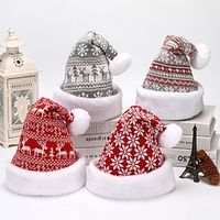 Christmas Hat Santa Hat Men's Women's Unisex Warm Fashion Christmas Christmas New Year Adults' Party Christmas Gifts Christmas Hat Lightinthebox - thumbnail