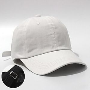 Men's Baseball Cap Black White Cotton Streetwear Stylish Casual Outdoor Daily Going out Plain Sunscreen Lightinthebox