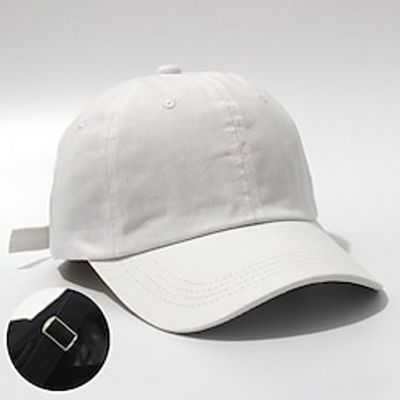 Men's Baseball Cap Black White Cotton Streetwear Stylish Casual Outdoor Daily Going out Plain Sunscreen Lightinthebox