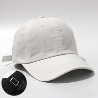Men's Baseball Cap Black White Cotton Streetwear Stylish Casual Outdoor Daily Going out Plain Sunscreen Lightinthebox - thumbnail