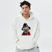 Unisex Hoodie Cartoon Print Casual Casual Hoodies Sweatshirts  Blue Yellow Khaki Lightinthebox - thumbnail