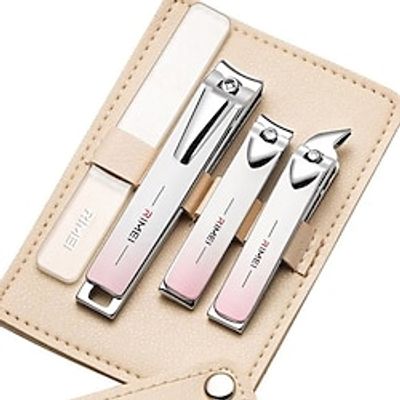 4pcsset - Portable Stainless Steel Nail Clipper Set with Rotating Bag - Professional Nail Enhancement Set Suitable For Home, Workplace, Outdoor Travel, Beauty Salons Lightinthebox
