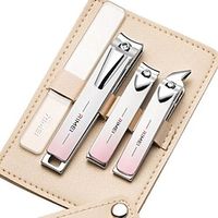4pcsset - Portable Stainless Steel Nail Clipper Set with Rotating Bag - Professional Nail Enhancement Set Suitable For Home, Workplace, Outdoor Travel, Beauty Salons Lightinthebox - thumbnail