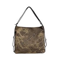 Women's Crossbody Bag Shoulder Bag PU Leather Office Daily Zipper Large Capacity Waterproof Anti-Dust Solid Color Coffee Lightinthebox - thumbnail