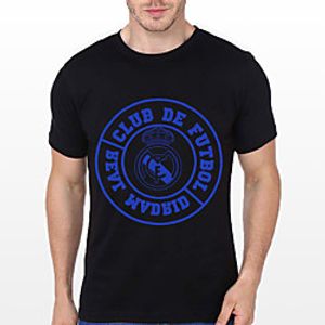 Men's Unisex Tee T shirt Hot Stamping Circle Graphic Prints Letter Plus Size Print Short Sleeve Casual Tops Cotton Basic Fashion Designer Big and Tall Black miniinthebox
