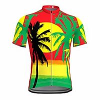 21Grams Men's Short Sleeve Cycling Jersey Summer Spandex Green 3D Bike Top Mountain Bike MTB Road Bike Cycling Quick Dry Moisture Wicking Sports Clothing Apparel  Athleisure Lightinthebox - thumbnail