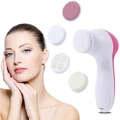4 in 1 Face Cleansing Brush Silicone Facial Brush Electric Wash Face Machine Deep Cleaning Pore Skin Care Waterproof Face Brush Lightinthebox