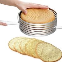Layer Cake Cutter Slicer Mousse Mould 8 inch Stainless Steel Round Bread Cake Adjustable Slicer Cutter Mold DIY Baking Cake Tools Kit Set miniinthebox - thumbnail