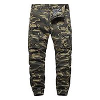 Men's Casual / Sporty Chino Soft Sports Daily Leisure Sports Pants Chinos Pants Camouflage Full Length Sporty ArmyGreen Khaki Light Green miniinthebox - thumbnail