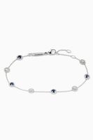 Salasil Bracelet with Diamonds & Sapphires in 18kt White Gold - thumbnail