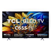 TCL 75 Inch 4K QLED Google Smart LED TV - 75C655