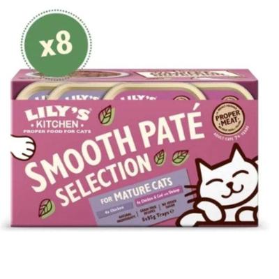 Lily's Kitchen Pate for Mature Cats Multipack Wet Cat Food 8X85G Lily's Kitchen Pate for Mature Cats Multipack Wet Cat Food 8X85G