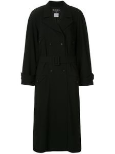 Chanel Pre-Owned belted trench coat - Black