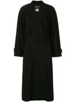 Chanel Pre-Owned belted trench coat - Black - thumbnail