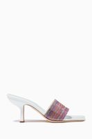 Dylan 50 Rainbow Crystal Mule Sandals in Nappa - thumbnail