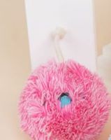 Puppy Life Cute Fluffy Squeaky Ball Shaped Dog Toy - Pink