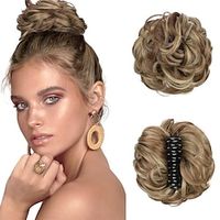 Messy Hair Bun Extensions for Women Claw Clip Ponytail Hairpieces Extensions Synthetic Wavy Curly Messy Bun Hair Piece Updo Hairpieces Lightinthebox