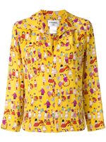 Chanel Pre-Owned 2001 printed zip-up shirt - Yellow - thumbnail