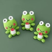 Handmade Cute Baby Thread Hooked Weaving Little Frog Doll Pendant Childlike Age Gift Night Market Booth Network Red Sleep Comfort Doll miniinthebox - thumbnail