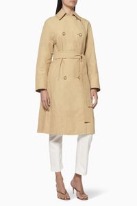 Draped Tech Trench Coat