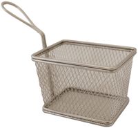 Raj Mini Steel Snack Holder/French Fries Basket Diamond Square Raj Mini Steel Snack Holder/French Fries Basket Diamond Square