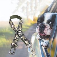 Camouflage Dog Car Seat Belts Adjustable Nylon Pet Vehicle Seatbelt Travel Leopard Car Rope Pet Accessories Dog Supplies Lightinthebox - thumbnail