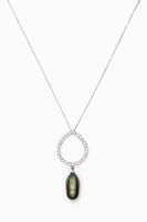 Zoja Pearl Diamond Amulette Pendant in 18kt White Gold - thumbnail